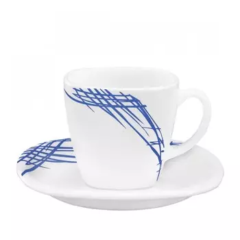 Набор чайных пар, La Opala, Quadra, Belladonna, 190 мл, 6 персон (LA6961921)