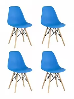 Набор из 4 стульев Eames Stool Group Y801 cyan X4