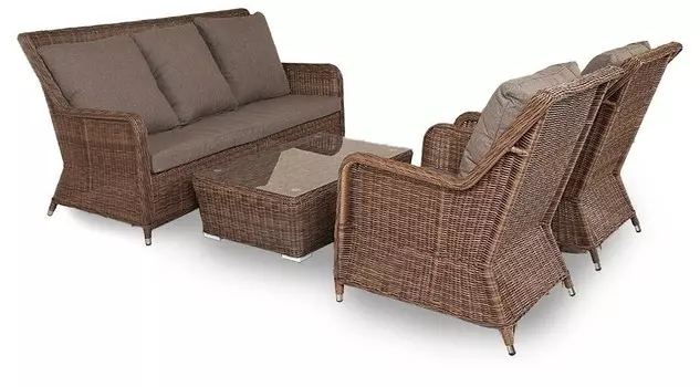 Набор уличный Гляссе 4sis GS3C2T-4-SET brown, УТ-00002179