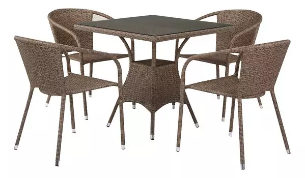 Набор уличный T197BT/Y137C-W56 Light brown (4+1) Afina T197BT/Y137C-W56 Light brown 4Pcs, uJ7e0hK8hF4tsWmwIFXLN0