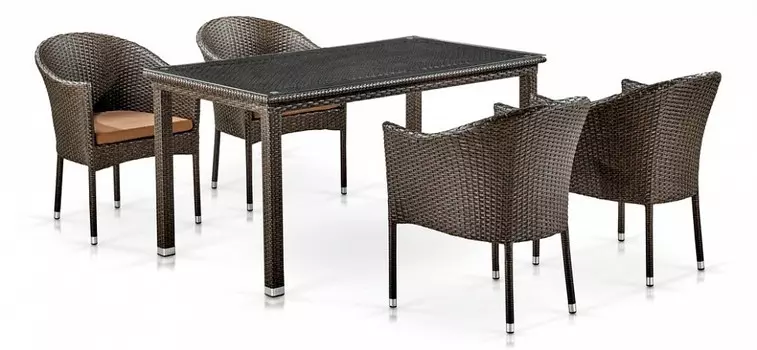 Набор уличный T256A/Y350A-W53 Afina pis9stpZhi9Y68OkxKV4l1, T256A/Y350A-W53 4PCS Brown