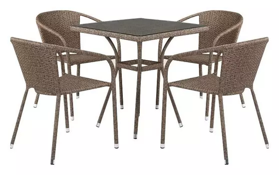 Набор уличный T282BNT/Y137C-W56 Light Brown 4Pcs Afina 1714, 7ruYsnkDjF8Xbp5D3OE7M3, T282BNT/Y137C-W56 Light Brown 4Pcs