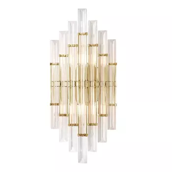 Настенный светильник Crystal Lux Saragosa AP2 Brass/Transparente