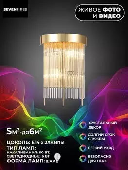 Настенный светильник Lumien Hall Dzhozu LH0063/2W-GD-CL