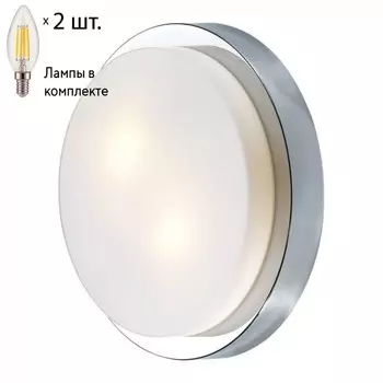 Настенный светильник Odeon Light Holger с лампочками 2746/2C+Lamps E14 Свеча