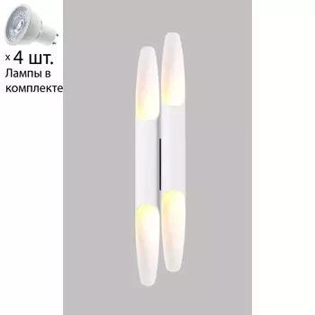 Настенный светильник с лампочками CRYSTAL LUX CLT 332W4-V2 WH-WH+Lamps