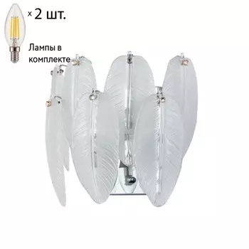 Настенный светильник с лампочками Favourite Beluta 3018-2W+Lamps E14 Свеча