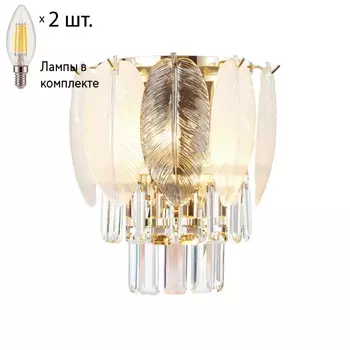 Настенный светильник с лампочками Favourite Dolor 2982-2W+Lamps E14 Свеча