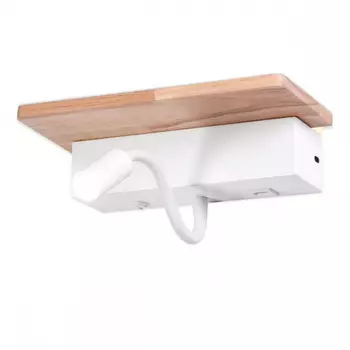 Настенный светильник с выключателем, USB портом и полкой Ambrella light Wallers FW290