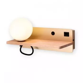 Настенный светильник с выключателем, USB портом и полкой Ambrella light Wallers FW520