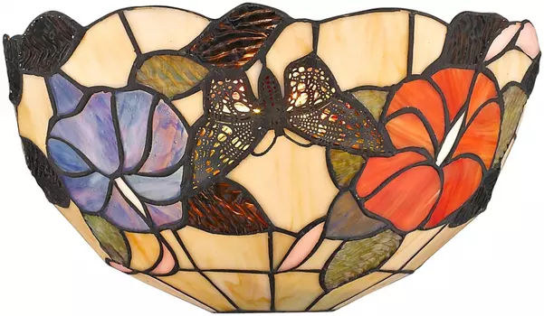 Настенный светильник в стиле тиффани и лампочка E14, комплект от Lustrof. №150535-623256