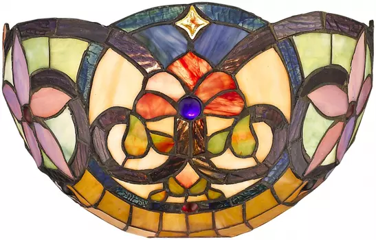 Настенный светильник в стиле тиффани и лампочка E27, комплект от Lustrof. №150543-623418