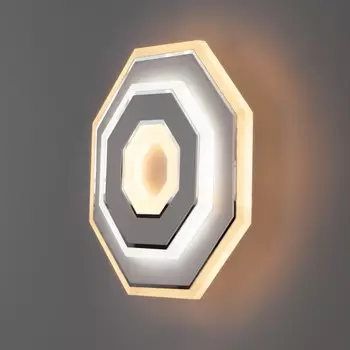 Настенный светодиодный светильник Евросвет Contorni 90184/1 белый/хром a047467