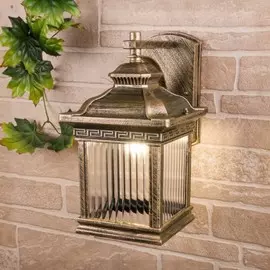 Настенный уличный светильник Elektrostandard Sargas D черное золото (GL 1027D) (a048177)