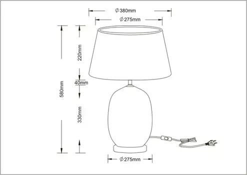 Настольная лампа Arte Lamp Sarin A4061LT-1PB