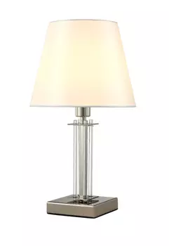 Настольная лампа Crystal Lux NICOLAS LG1 NICKEL/WHITE