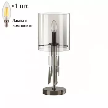 Настольная лампа Odeon Nicole с лампочкой 4890/1T+Lamps E14 Свеча
