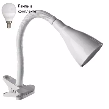 Настольная лампа в комплекте с лампочкой Arte lamp A1210LT-1WH+Lamps