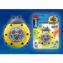 Ночник Uniel DTL-354 Божья Коровка/Yellow/3LED/3AAA (7718)