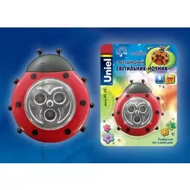 Ночник Uniel DTL-354 Божья Коровка/Red/3LED/3AAA (7717)