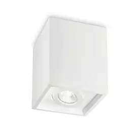 Oak PL1 Square Bianco Потолочный точечный накладной светильник Ideal Lux Oak PL1 Square Bianco