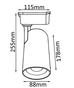 Однофазный LED светильник 40W 4000К для трека Crystal Lux CLT 0.11 (CLT 0.31 006 40W BL )
