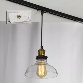 Однофазный светильник на подвесе для трека Glen cove Lussole Loft LSP-9606-TAW