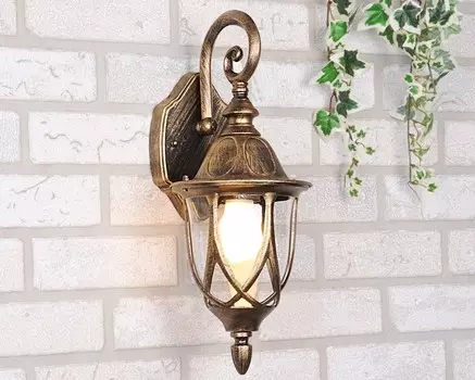 Orion черное золото Уличный настенный светильник Elektrostandard Orion 4690389012280 (a025001)