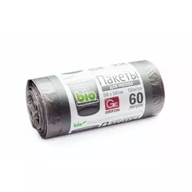 Пакеты для мусора Grifon Bio 60 л, 50 шт. Б0045157 (100-065)