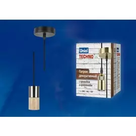 Патрон декоративный с проводом и креплением Uniel DLC-T-S31/E27 TS/1M/BL BRONZE (UL-00005286)