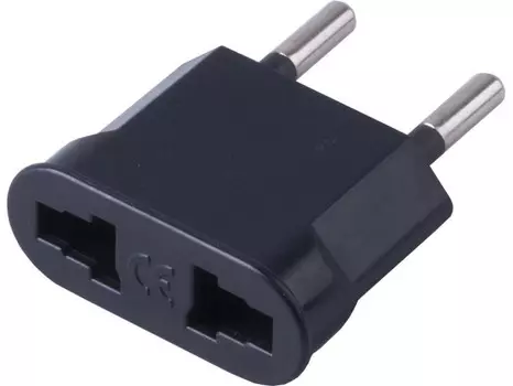 Переходник сетевой б/з 250V, 6A (черный) Stekker ADP6-03-20 32858