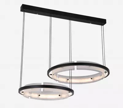 Подвесная диммируемая люстра с пультом ДУ iLEDEX Meridian C4716-78 MBK