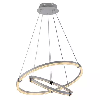 Подвесная диммируемая люстра с пультом ДУ Profit Light 6097/2 WHT+CHR 112W