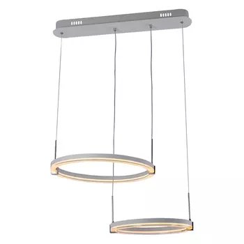 Подвесная диммируемая люстра с пультом ДУ Profit Light 6097/2A WHT+CHR 76W