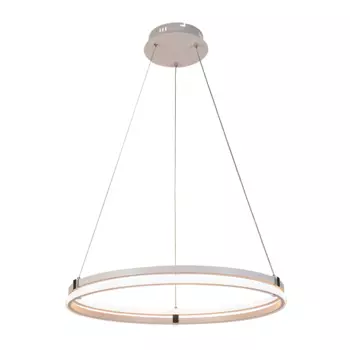 Подвесная диммируемая люстра с пультом ДУ Profit Light 6038/1 WHT+CHR 136W