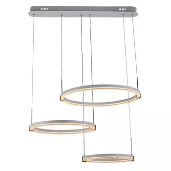 Подвесная диммируемая люстра с пультом ДУ Profit Light 6097/3A WHT+CHR 132W