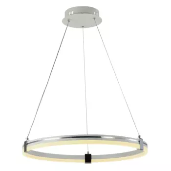 Подвесная диммируемая люстра с пультом ДУ Profit Light 6043/1 WHT+CHR 68W