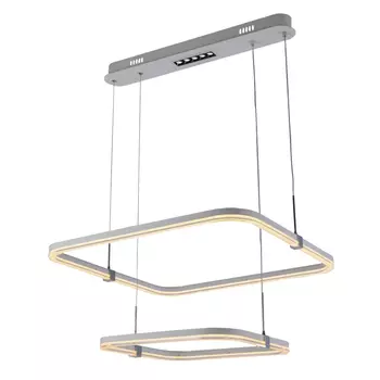 Подвесная диммируемая люстра с пультом ДУ Profit Light 6302/2 WHT+CHR 132W+5W