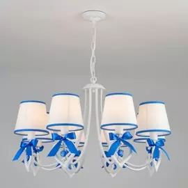 Подвесная люстра 60066/8 белый/синий ЕВРОСВЕТ