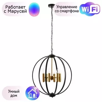 Подвесная люстра Arte Lamp Castula с поддержкой Маруся A7013SP-6BK-М