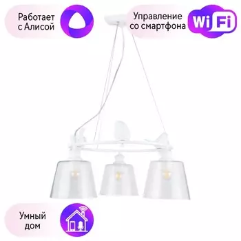 Подвесная люстра Arte Lamp Passero с поддержкой Алиса A4289LM-3WH-A