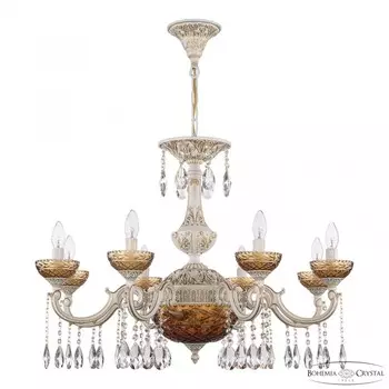 Подвесная люстра Bohemia Ivele Crystal AL7801 AL78101P/8/250 A WMG P Amber/M-1F