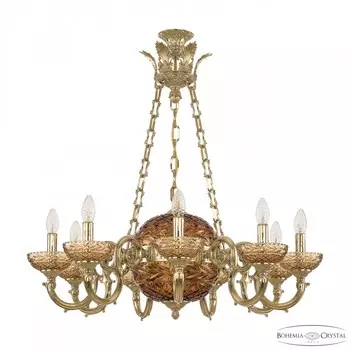 Подвесная люстра Bohemia Ivele Crystal Verona 72003P/9/210 G P Amber/M-1F Y8