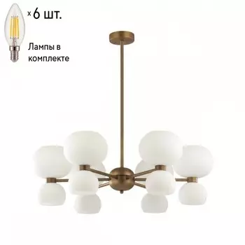 Подвесная люстра Changi Odeon Light с лампочками 4979/12+Lamps E14 Свеча