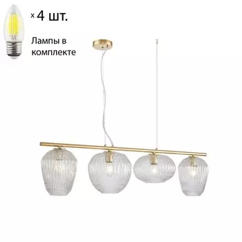 Подвесная люстра Comical Favourite с лампочками 4053-4P+Lamps E27 Свеча