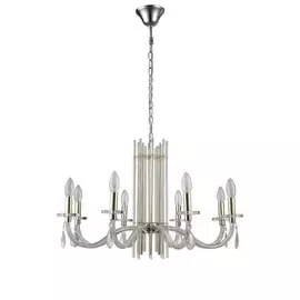 Подвесная люстра Crystal Lux AURELIO SP8 GOLD+CHROME/TRANSPARENT