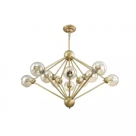 Подвесная люстра Crystal Lux Francisca SP10 GOLD/COGNAC (0660/310)