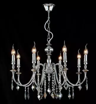 Подвесная люстра Crystal Lux Mercedes SP8 CHROME/SMOKE