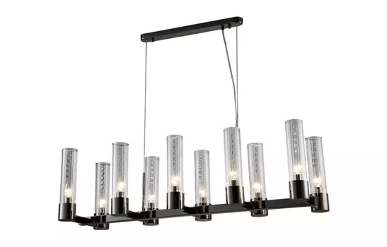 Подвесная люстра Crystal Lux OTONO SP10 L980 BLACK CHROMIUM/TRANSPARENTE