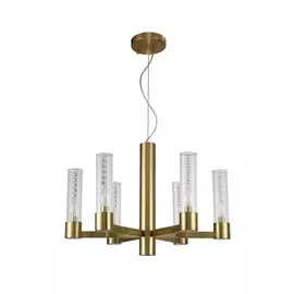 Подвесная люстра Crystal Lux OTONO SP6+1 BRASS/TRANSPARENTE